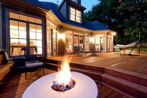Deck and Outdoor Fireplace